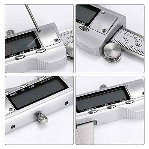 Digital Vernier Caliper with ExtraLarge LCD Screen, JBonest Stainless