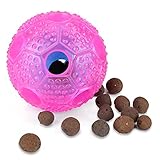 Rosmax Interactive Dog Toy, IQ Treat Ball Food Dispensing Toys For Small/Medium/Large Dogs Durable Chew, Nontoxic Rubber And Bouncy Dog Ball Shape Design Cleans Teeth, 3'' L