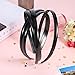 Shappy 40 Pcs Black Plastic Headbands Thin Skinny Headbands for Women Black Plain DIY Craft Hair Accessories Plastic Teeth Comb Hair Accessories