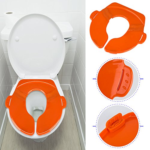 image for Potty Training Seat, Cakie Portable Folding Reusable Travel Potty Trai