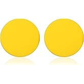 Big Round Circle Acrylic Resin Stud Earrings for Women Cute Candy Color Statement Neon Geometric Colorful Button Disc Stud Earrings Fashion Jewelry 80s