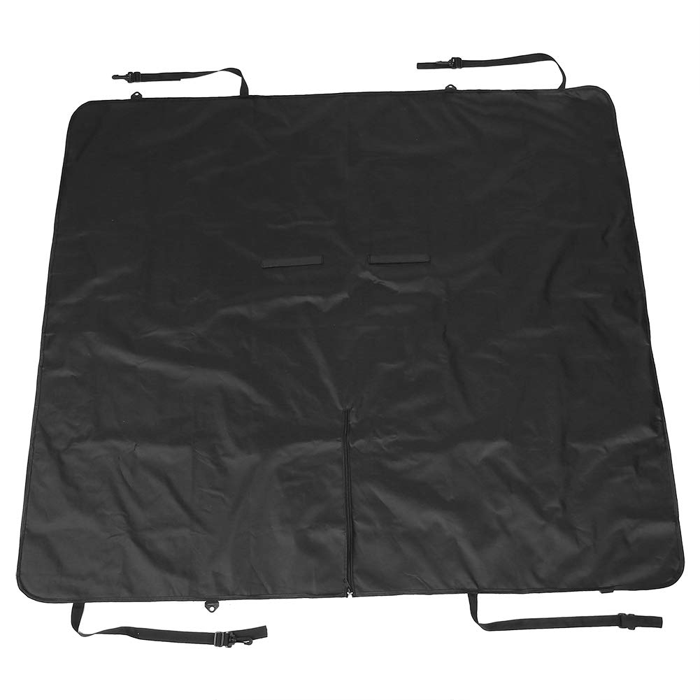 Pet Cars Seat Cover Waterproof Rear Back Seat Boot Cover Hammock Design Pet Dog Cats Protector Mat Liner with Adjustable Buckle(Black)
