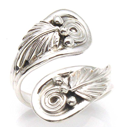 Adjustable Sterling Silver Navajo Leaf Ring by Pino