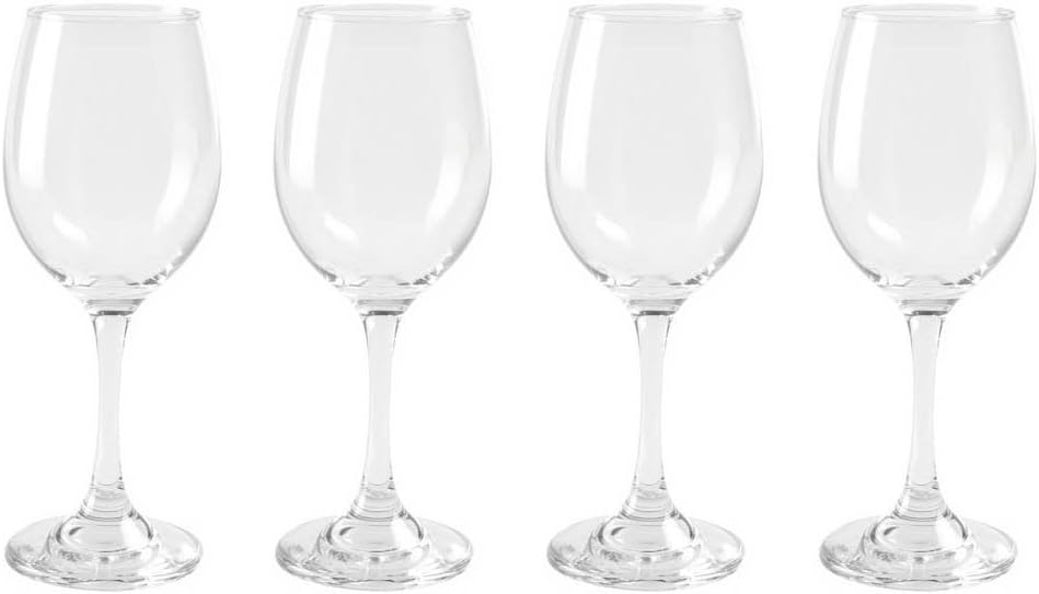 Set of 4 Cristar 10oz Wine Glasses! Elegant Glasses