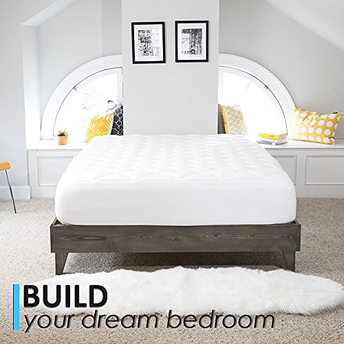 eLuxurySupply Wood Bed Frame Made with 100 New Zealand Pine Solid