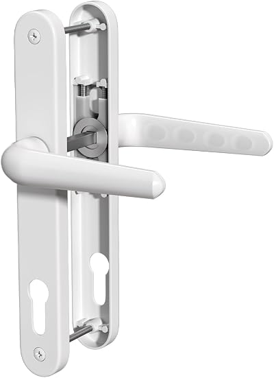 Bwintech 1 Set White UPVC Door Handle 92mm 210mm 243mm Plate Length