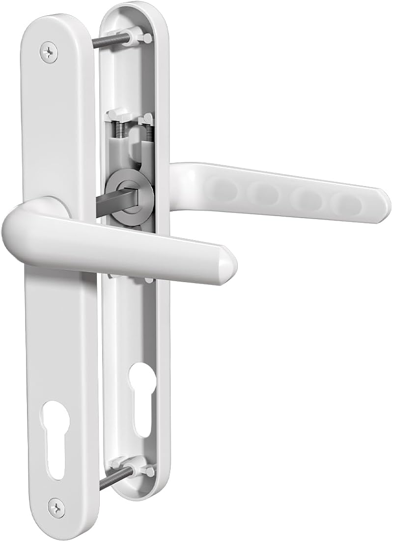 Bwintech 1 Set White UPVC Door Handle 92mm 210mm 243mm Plate Length