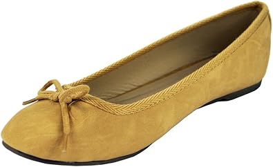 tan suede ballet flats