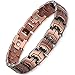 Feraco 99.99% Solid Copper Magnetic Therapy Bracelets for Men Arthritis Effective Pain Relief Vintage Copper Bracelet with Removal Tool