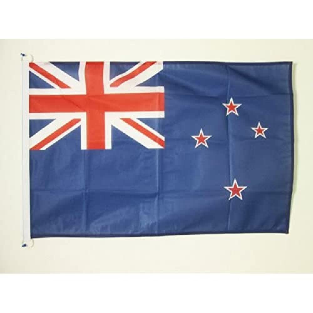 AZ FLAG - New Zealand Flag - 2x3 Ft - For Outdoor - New Zeleander –Kiwi Banner Knitted Polyester with Two Plastic Rings - Fade Resistant - Vivid Colors - 2' x 3' Feet - 90x60 Cm