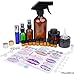 Kare & Kind Refillable Essential Oil Bottle Kit - Includes: 16x Multi-Size Essential Oil Bottles / Jars, 3x Sprayers, 16x Caps, 78x Labels (4 Sizes), 2x Mini Droppers + 1x Mini Funnel for Easy Filling