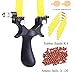 Ancci High Velocity Hunting Slingshot with Adjustable Fiber Optic Sight Resin/Steel Sling Shot Catapult Slingshots with Replacement Rubber Bands and Shoot Ammo Balls