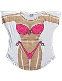 L.A. Imprints Bikini Body Cover-Up T-Shirt #9 (One Size, White)