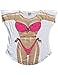 L.A. Imprints Bikini Body Cover-Up T-Shirt #9 (One Size, White)