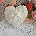 Moldiy Heart Shape Silicone Soap Making Art Clay Craft Mold with Delicate Floral Pattern