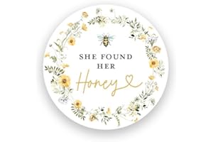 She Found Her Honey Bridal Shower Favor Stickers, 60 Labels