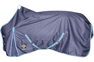 Centurion 1200D Premium Rainsheet for Horse - Windproof, Waterproof & Breathable Horse Rainsheet - Blue, 86"