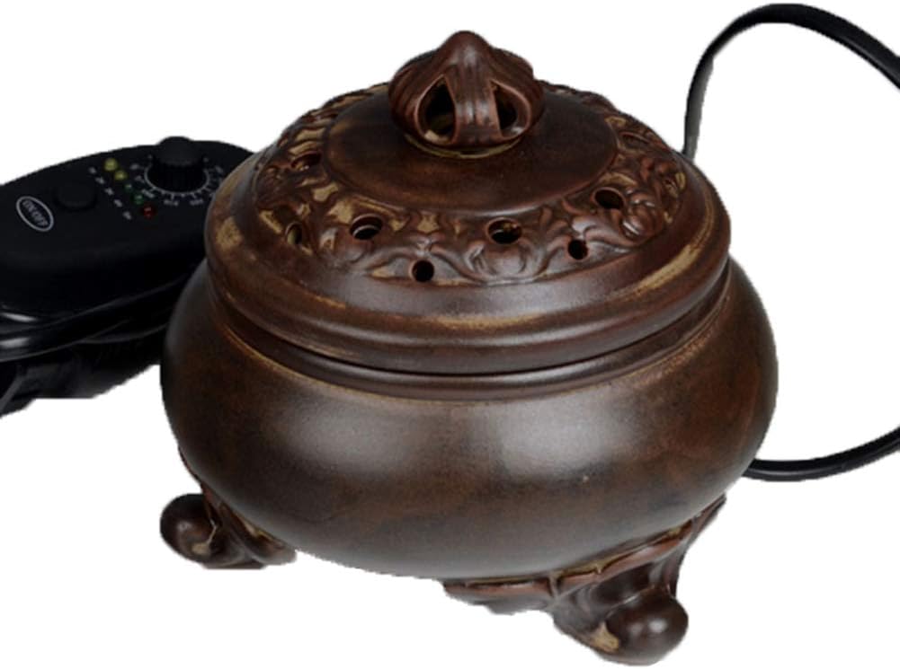 Aromatherapy Furnace - Timing Temperature Control Electronic Ceramic Aroma Essential Oil Diffuser - Agarwood Incense Burner for Home/Office/SPA