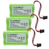 3 X FLOUREON 1800mAh Ni-MH Rechargeable Cordless Phone Telephone Batteries for Panasonic KX-TG2000B Handset, KX-TG4000B Handset, KX-TGA200, KX-TGA200B, KX-TGA4000B, KX-TGA400, KX-TGA400B, KX-TGA420B, PQHHR150AAZ1, PQHHR150AA21, PQP506SVC, Type 17, MHP506A, HSCO506, HSCOC0