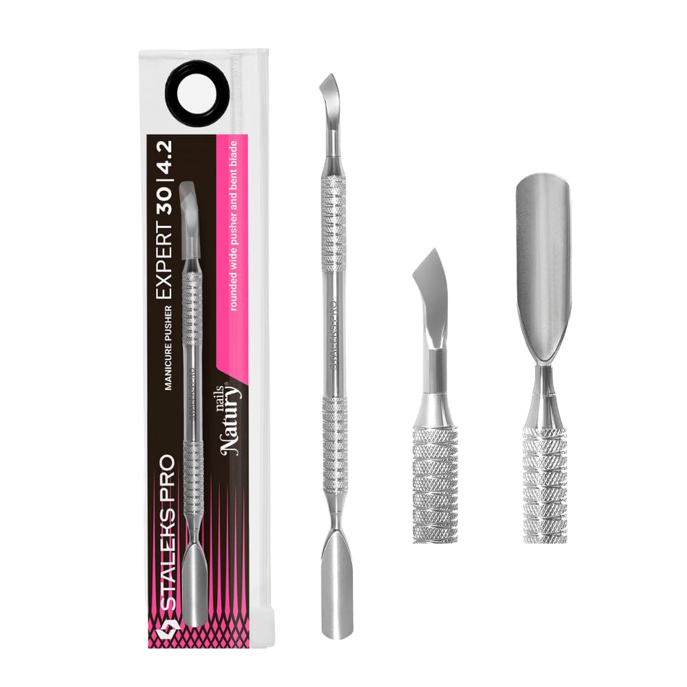 STALEKS PRO by Natury Nails Cuticle Pusher Manicure Pedicure Stainless Steel Expert 30/4.2