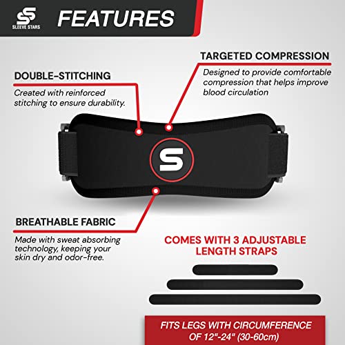 Sleeve Stars Patellar Tendon Support Strap Osgood Schlatter Knee Brace for Kids, Youth, Women