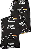 Pink Floyd Men's Sleep Pants Bottoms Dark Side of the Moon Print Cotton Black