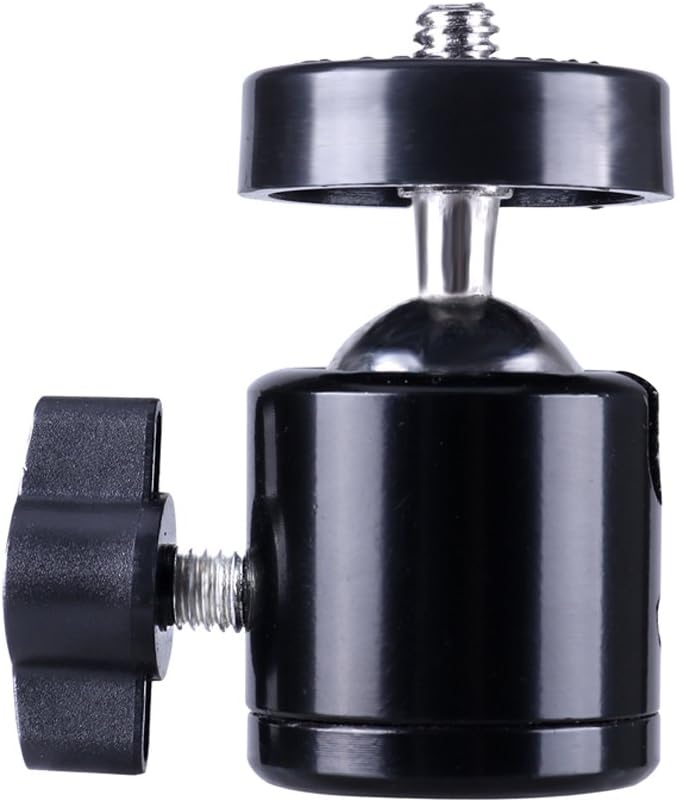1/4" Hot Shoe Mount Tripod Mini Ball Head 360 Degree Swivel Shoe Mount for HTC Vive Base Station DJI Osmo Mobile DSLR Camcorder Gopro Cellphones Led Lights Monitors