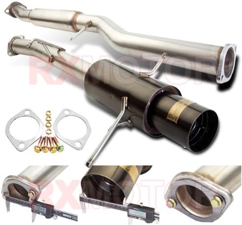 WRX STI PERFORMANCE TURBO MUFFLER CATBACK EXHAUST SYSTEM SET JDM BLACK