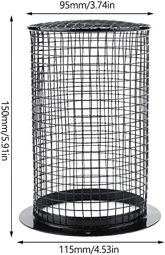 Zerodis Metal Round-Shaped Reptile Heating Bulb Guard Pet Scald Prevention Anti-Scald Lamp Covers Pet Lampshade Mesh Cover with Two Screws for Turtles Chicks Lizard Snake - Image 5
