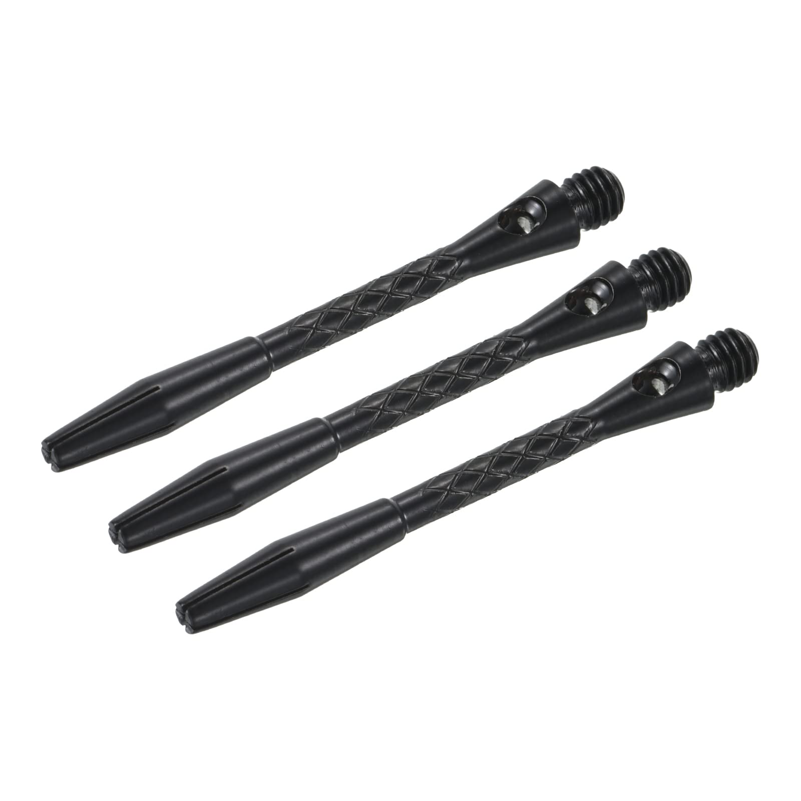 PATIKIL 45mm Dart Shafts, Medium 2BA Thread Aluminum Dart Stems Dart Accessories for Steel Tip - 3 Pack (Black)