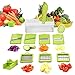 Richday Vegetable Cutter 10 in 1 King Mandolin Chopper with Interchangeable 7 Stainless Steel Blades