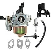 212cc Carburetor for Honda GX160 GX168F GX200 5.5HP 6.5HP Engine | Replacement for 16100-ZH8-W51 16100-ZLO-W51 16100-ZE1-814 16100-ZE1-825 With Spark Plug and Insulator