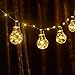 Homeleo Battery Operated Hanging Lights, LED Clear Bulb Copper String Lights, 10ft 10 Bulbs Warm White Globe LED Wire Hanging Lights for Christmas Halloween Wedding Party Indoor Outdoor Decor