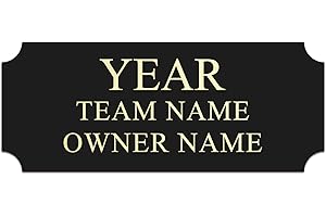SINKAA Custom Engraved Trophy Name Plates | 2.5" x 1" Personalized Award Plates for Perpetual Trophies, Fantasy Football, Esp