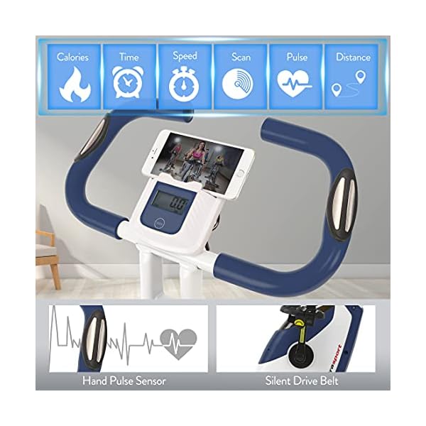 Ultrasport F-Bike, Folding Exercise Bike with Training Computer, Adjustable Resistance Levels and Hand Pulse Sensors…