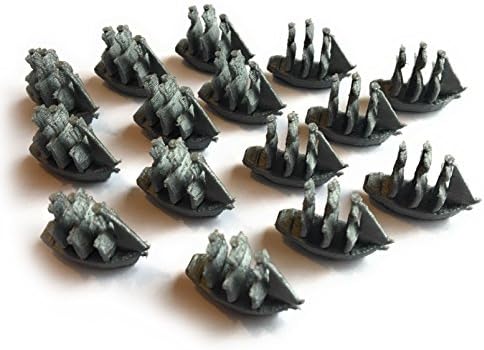 Build3D Replacement Pieces for Settlers of Catan Seafarers Expansion - Replacement Ship Pieces - Gothic Empire - Gray…