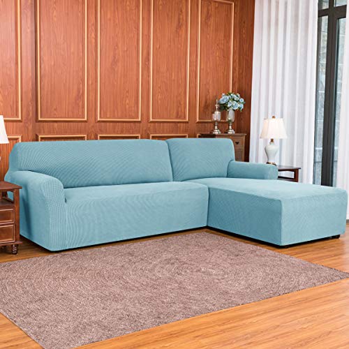 Subrtex Sectional Couch Covers L Shape Couch Cover Stretchy Chaise Lounge Cover L Couch Cover