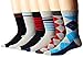 Ben Sherman Men's 6 Pack Ben Crew Socks, Grey/Red, Sock Size: 10-13/Shoe Size:9-11 (Pack of 6)