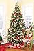 Hilai 6ft Artificial Christmas Tree Unlit Pine Tree with Solid Metal Stand Fluffy Xmas Tree 1000 Tips Festival Party Holiday Decoration