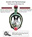 Snorkeling Mask Full Face Foldable Easy Breathe Anti-UV Ear Pressure Balance Design 180 Panoramic View Double Anti-fog Anti-leak Detachable Camera Mount Earplugs Clear PVC Bag Snorkel Set Adults Kids