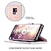 ULAK Galaxy S9 Plus Wallet Case, Floral PU Leather Protective Case with Card Slot and Stand Shockproof TPU Cover for Samsung Galaxy S9+ Plus, Rose Gold