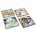 Juvale 4-Pack Ceramic Coasters - Cute, Christmas-Themed Drink Mats with Cork Backing, 4 Assorted Festive Designs - 4.3 x 0.2 x 4.3 Inches