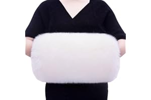 SLENYUBRIDAL Women's Faux Fur Hand Muffs Bridal Cold Arm Warmers for Bride Wedding Party