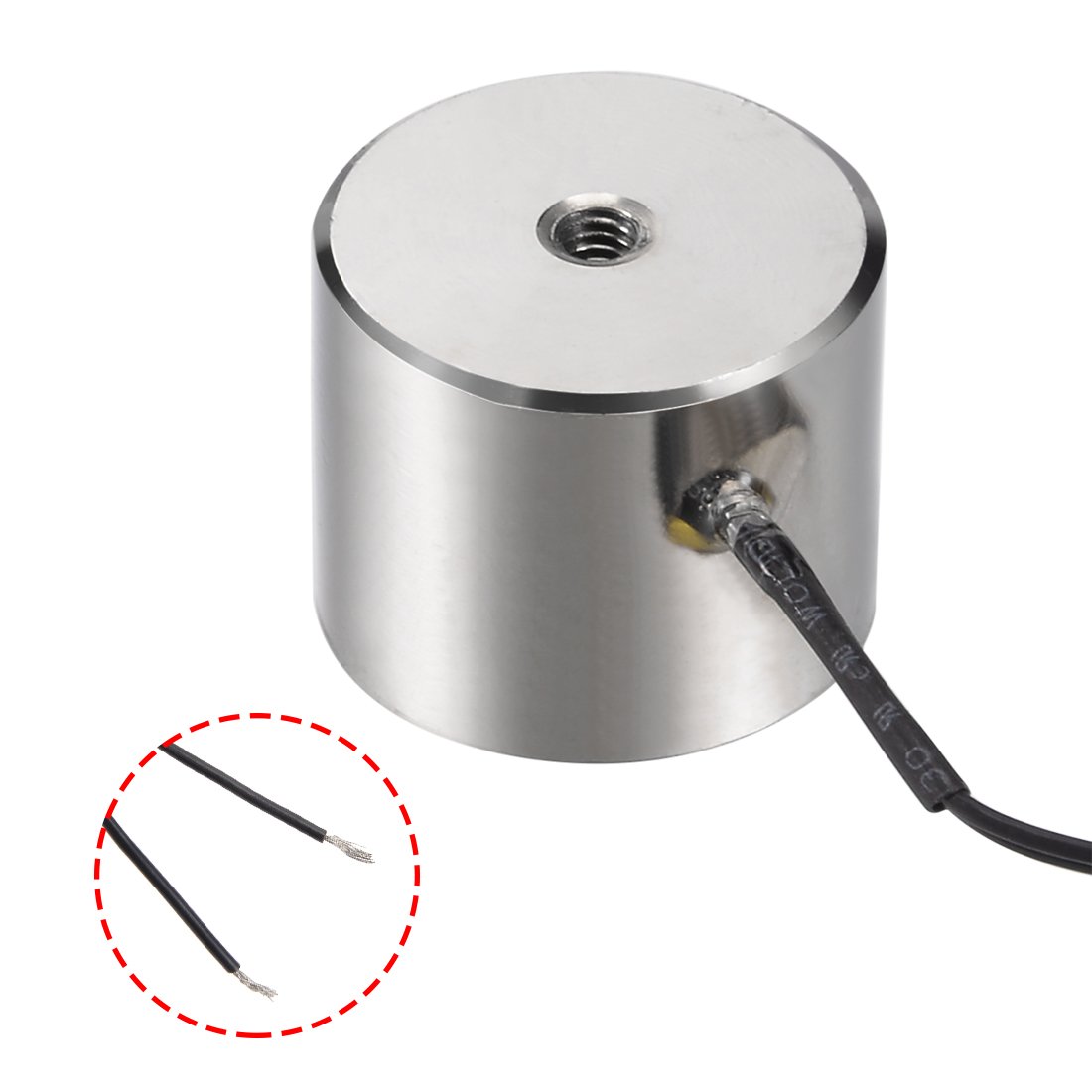 uxcell 80x38mm DC12V 1000N Electric Sucking Disc Solenoid Lift Holding Electromagnet