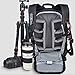 YAAGLE Oxford Large Capacity Multi-function Waterproof Anti-shock DSLR Gadget Camera Bag Professional Gear Photography Travel Backpack Rucksack with Inner Padding and Extra Rain Cover for Canon Nikon Sony Nikon Olympus Samsung Size:45*30*19CM