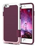 iPhone 6/6S Case, EXSEK 3 Color Case Hybrid Impact Ultra Slim Durable [Anti-Slip] Scratch Resistant Soft Gel Bumper Rugged Case for iPhone 6/6S 4.7 Inch (Wine Red)