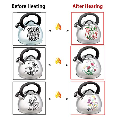 3L Tea Kettle Stovetop Whistling Teakettle Tea Pot,Food Grade Stainless