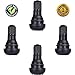 DCFlat Snap-in Short Black Rubber Valve Stem (TR412) 4-Pack for Tubeless 0.453