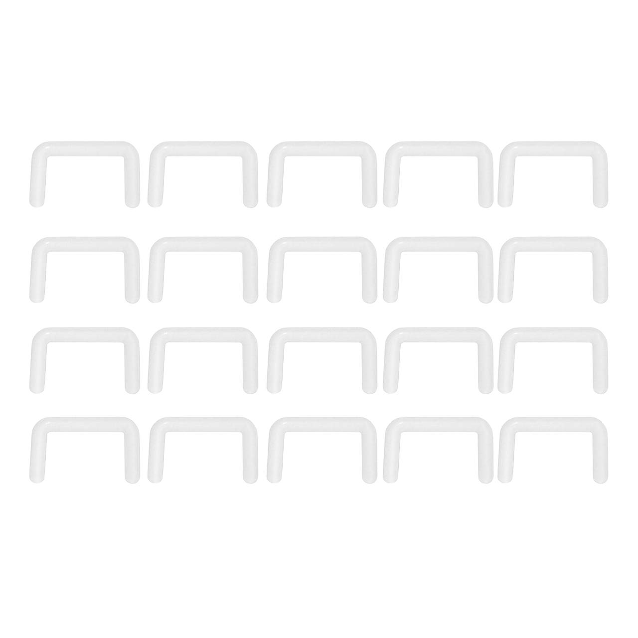 PiercingJak 20pcs 14G 16G Clear Bioflex Septum Rings Retainers Flexible Acrylic Nose Ring Retainer U-Shaped Piercing Hider Body Jewelry 1