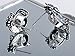Alilang Silvery Tone Protective Dragon Crystal Rhinestone Stud Earrings